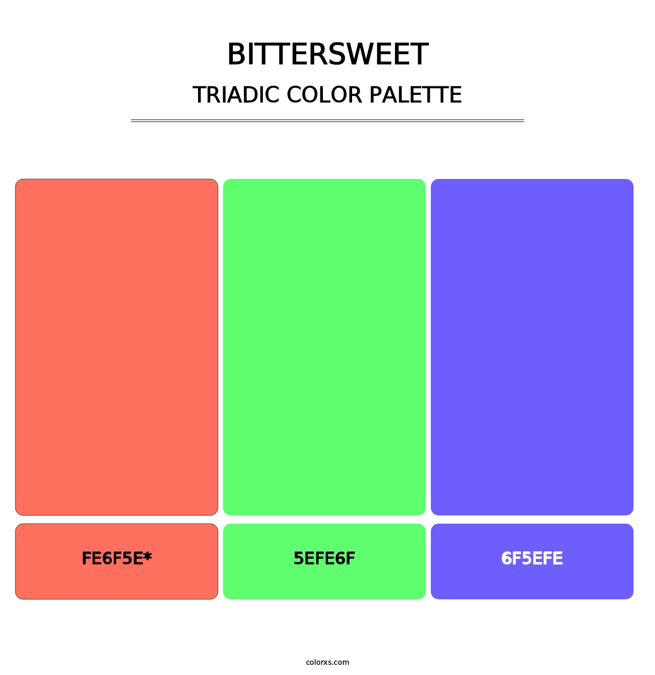 Bittersweet - Triadic Color Palette