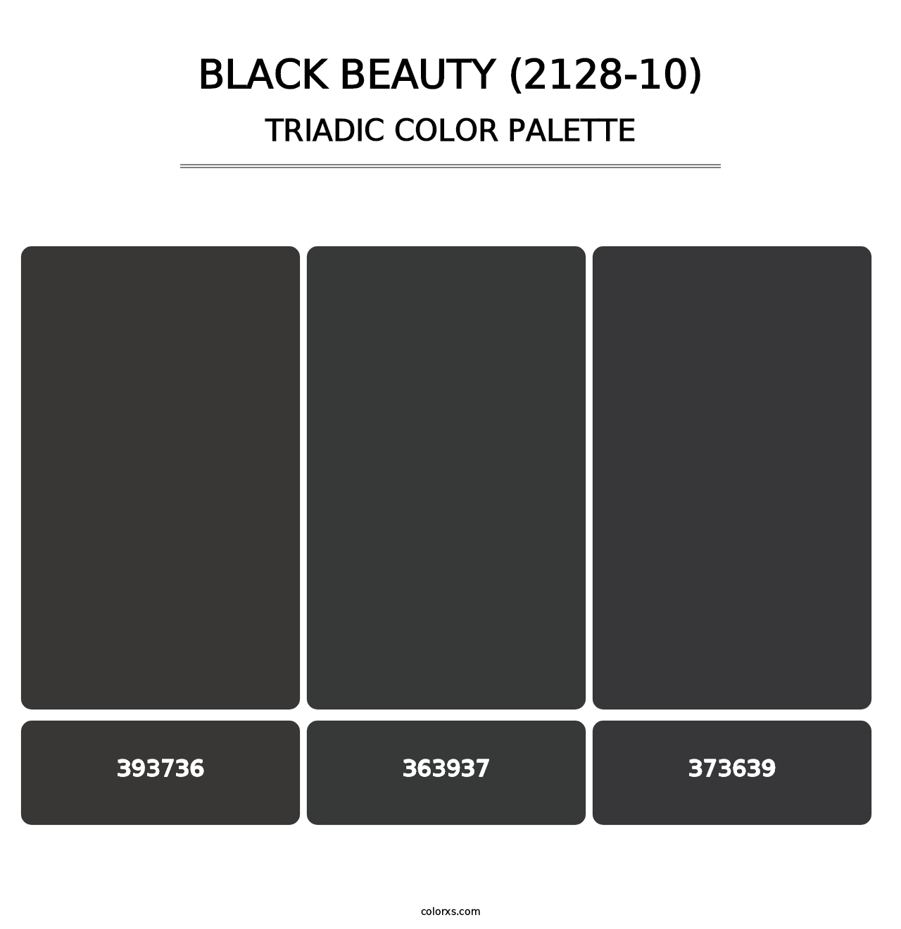 Black Beauty (2128-10) - Triadic Color Palette