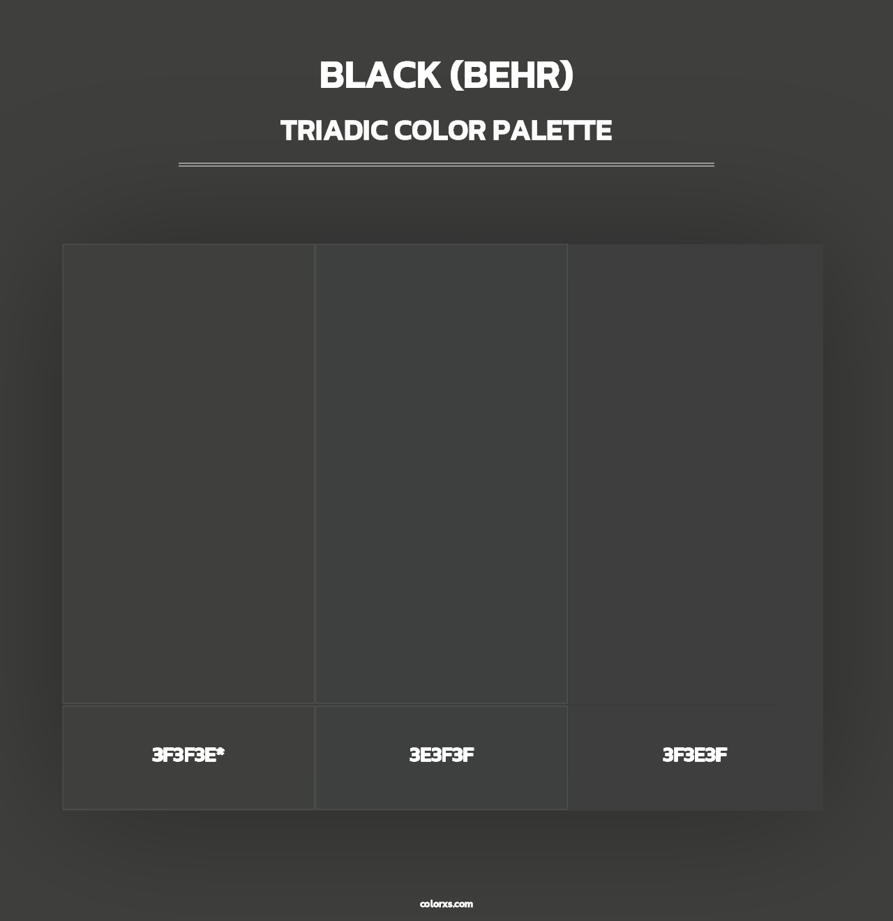 Black (Behr) - Triadic Color Palette