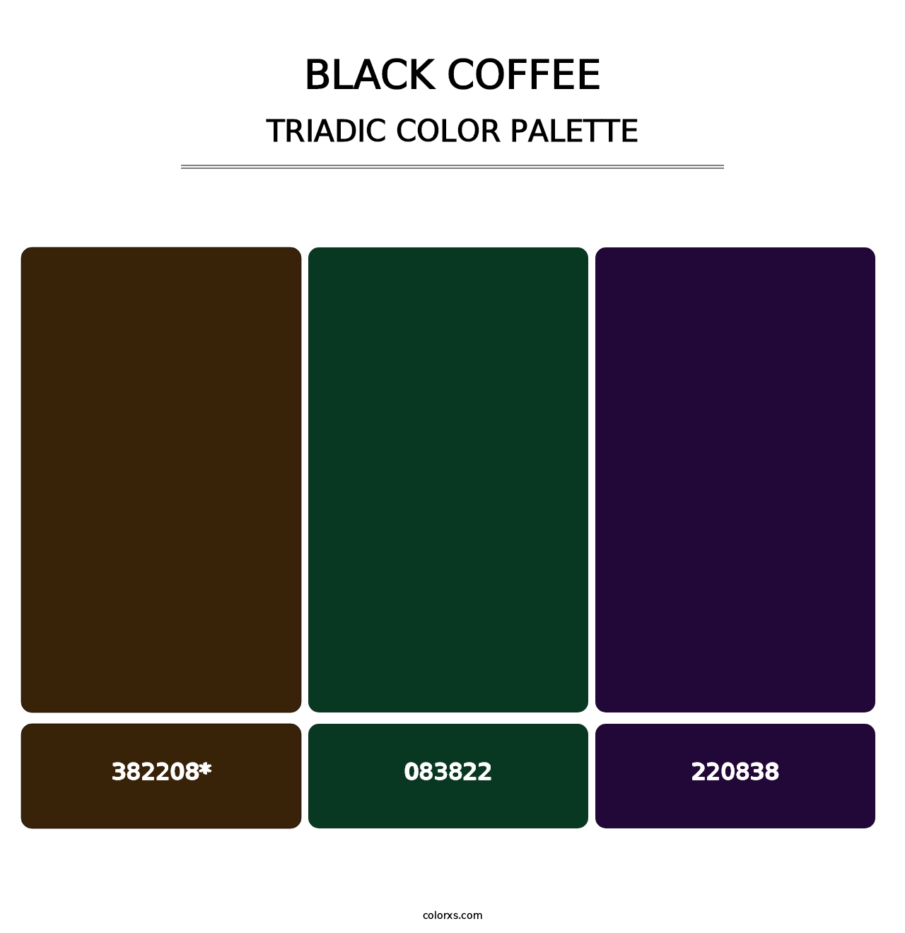 Black Coffee - Triadic Color Palette