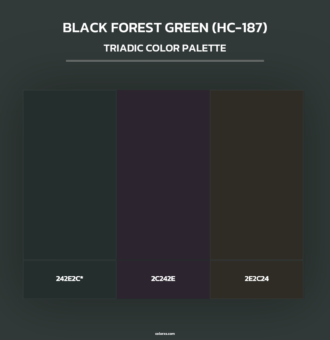 Black Forest Green (HC-187) - Triadic Color Palette