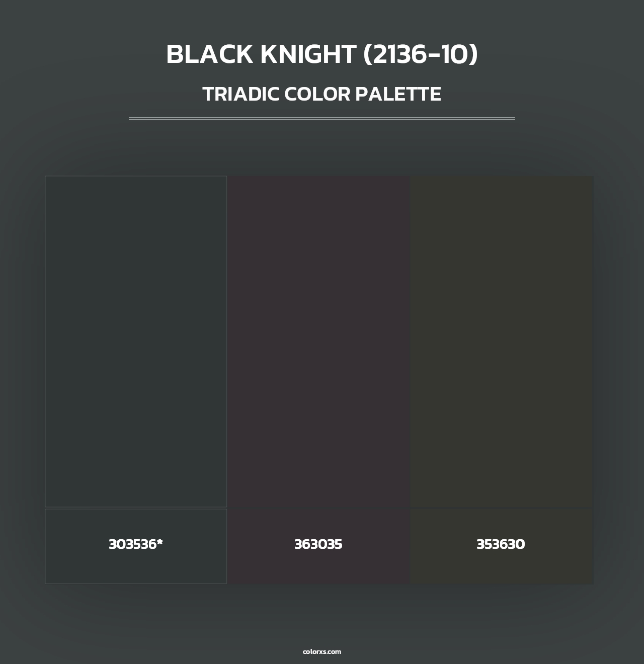 Black Knight (2136-10) - Triadic Color Palette