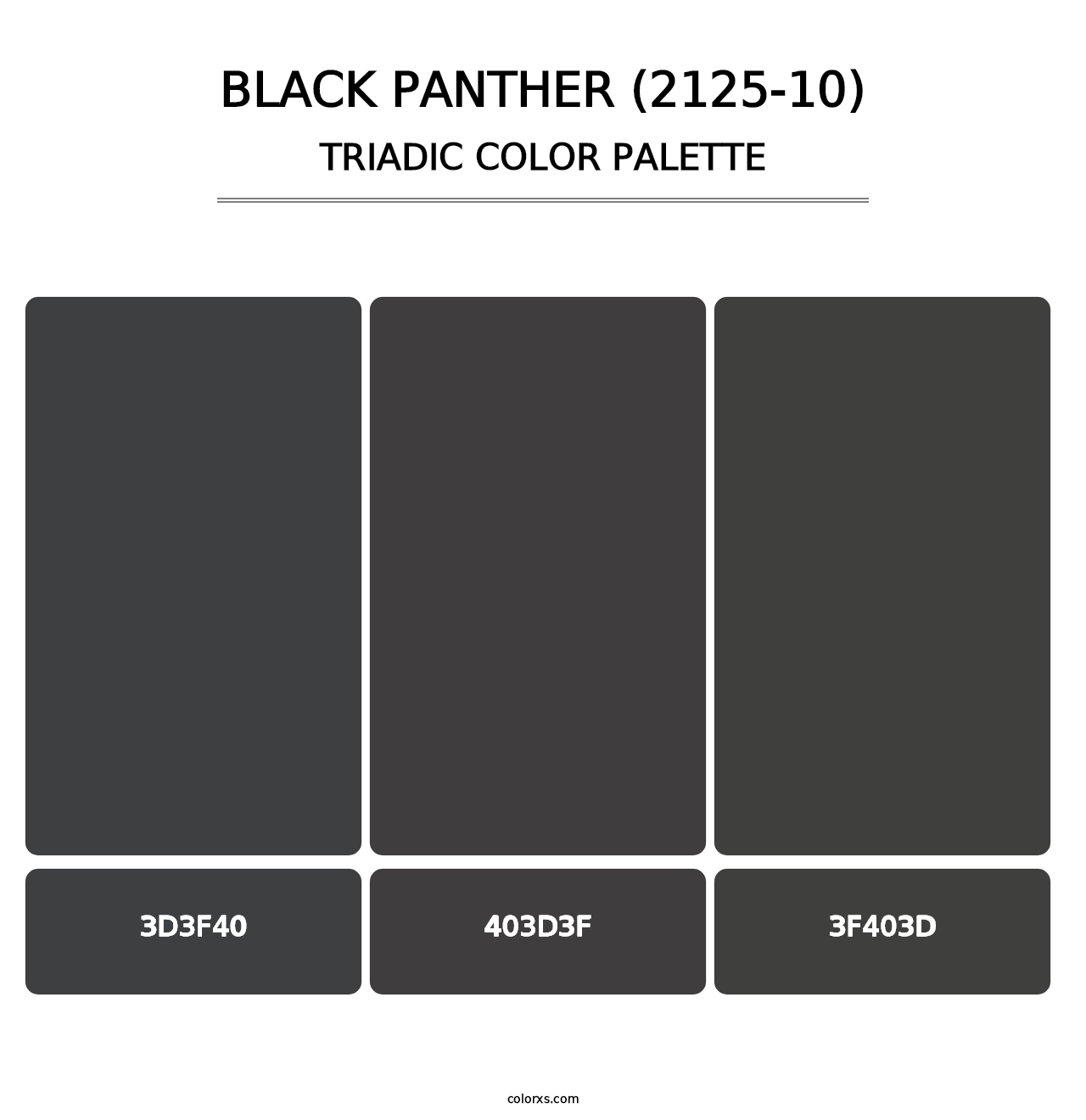 Black Panther (2125-10) - Triadic Color Palette