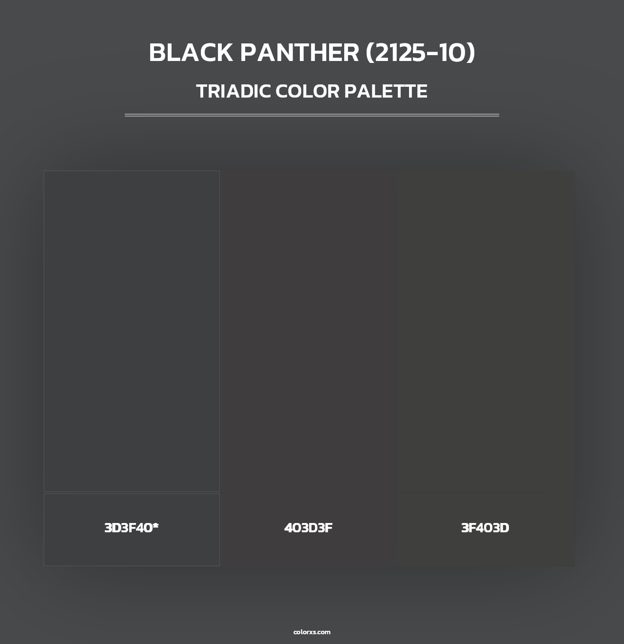 Black Panther (2125-10) - Triadic Color Palette