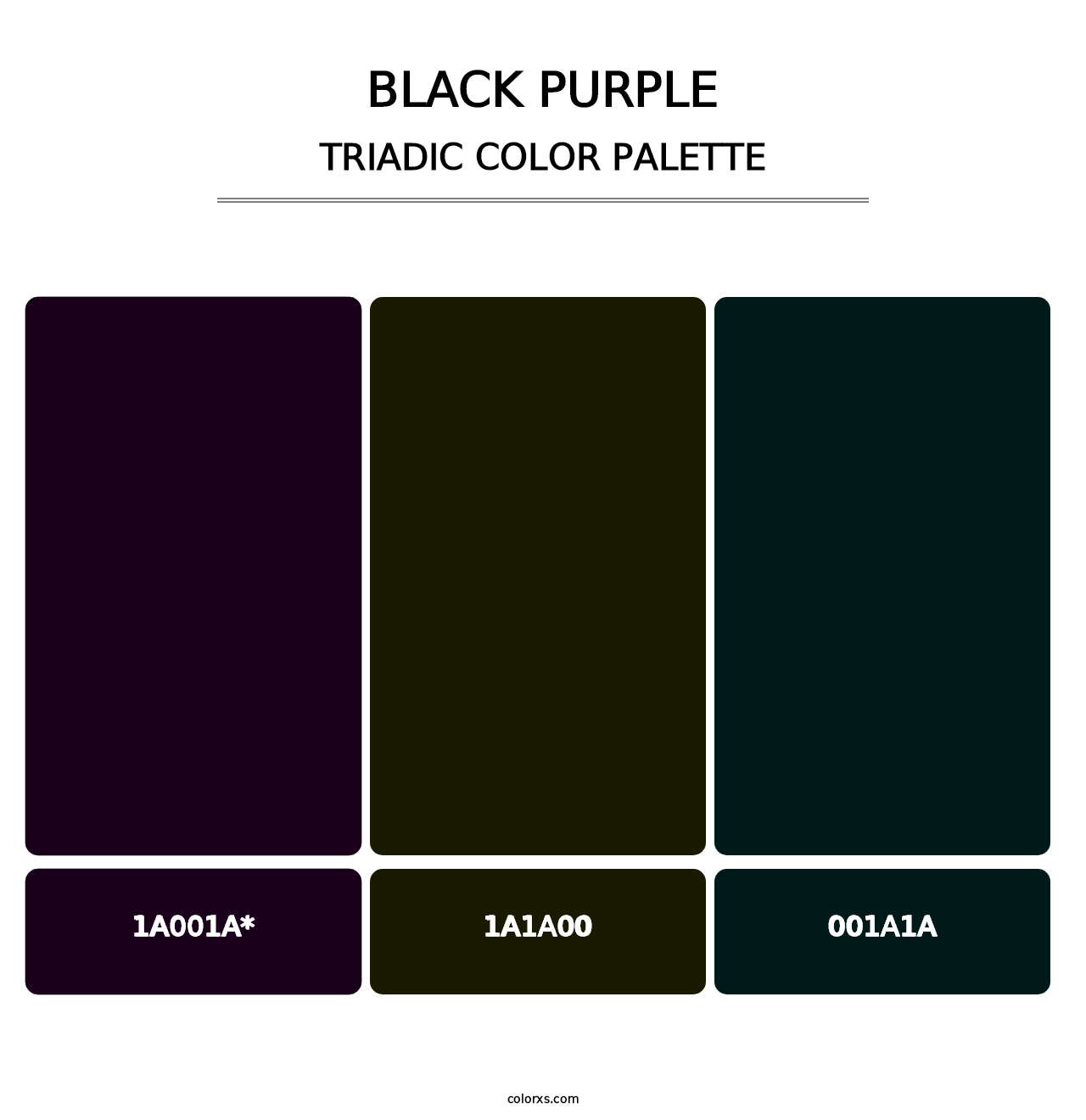 Black Purple - Triadic Color Palette