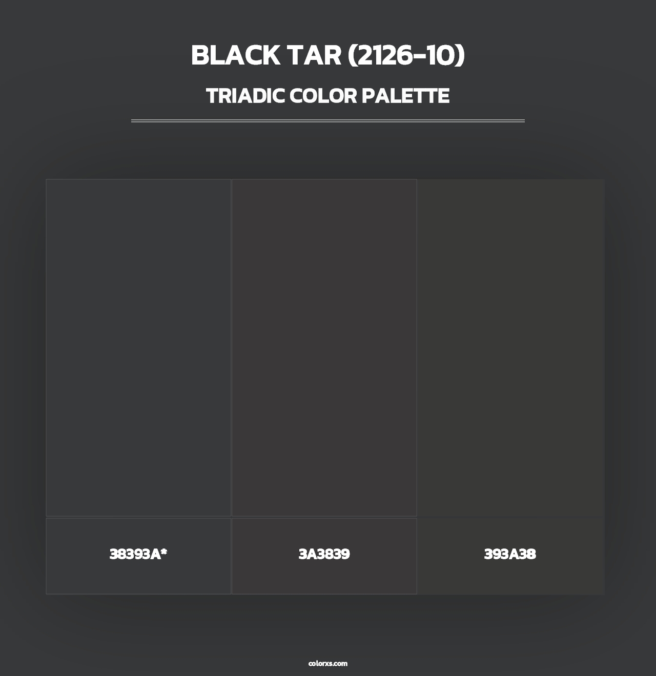 Black Tar (2126-10) - Triadic Color Palette