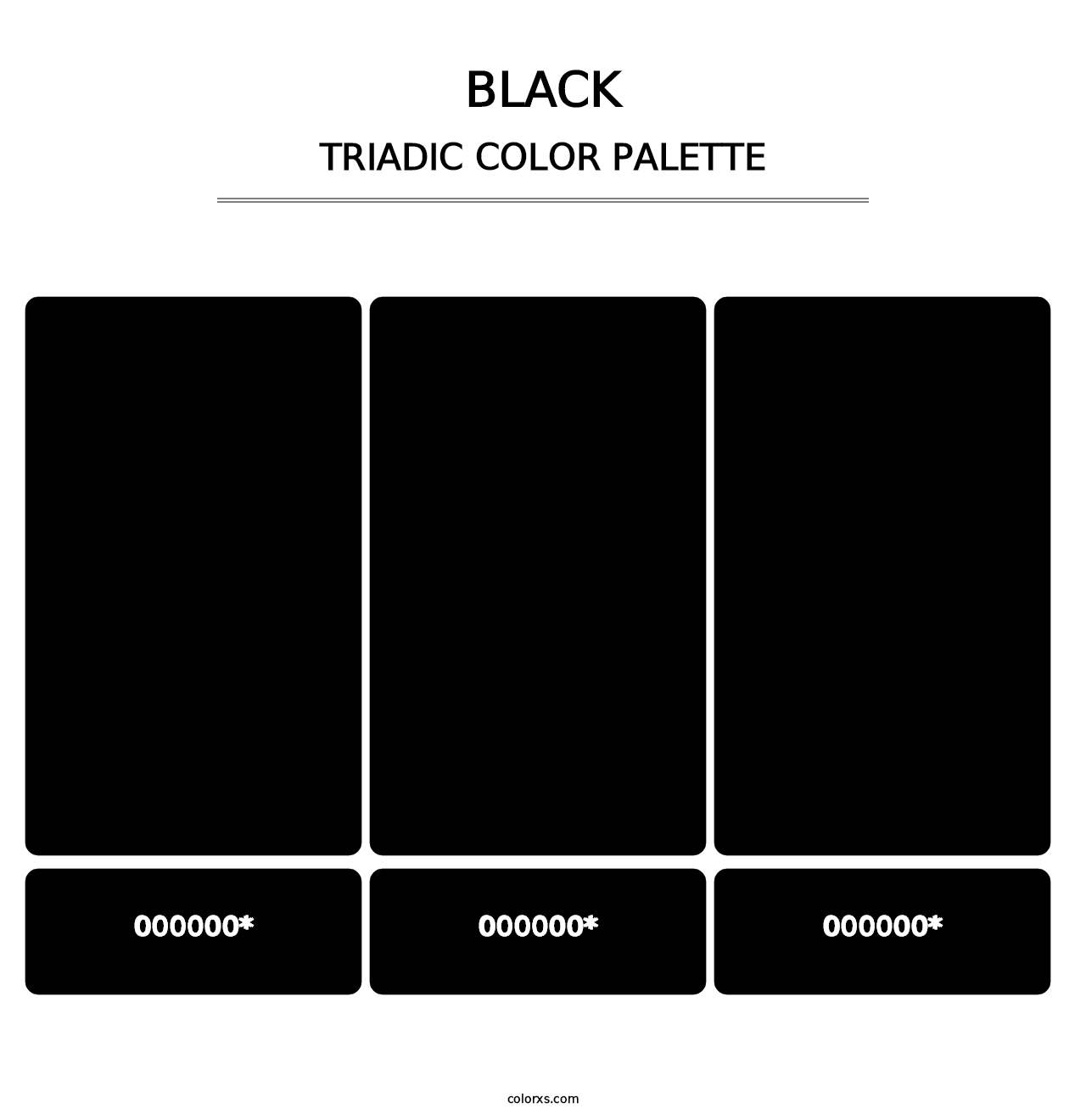 Black - Triadic Color Palette
