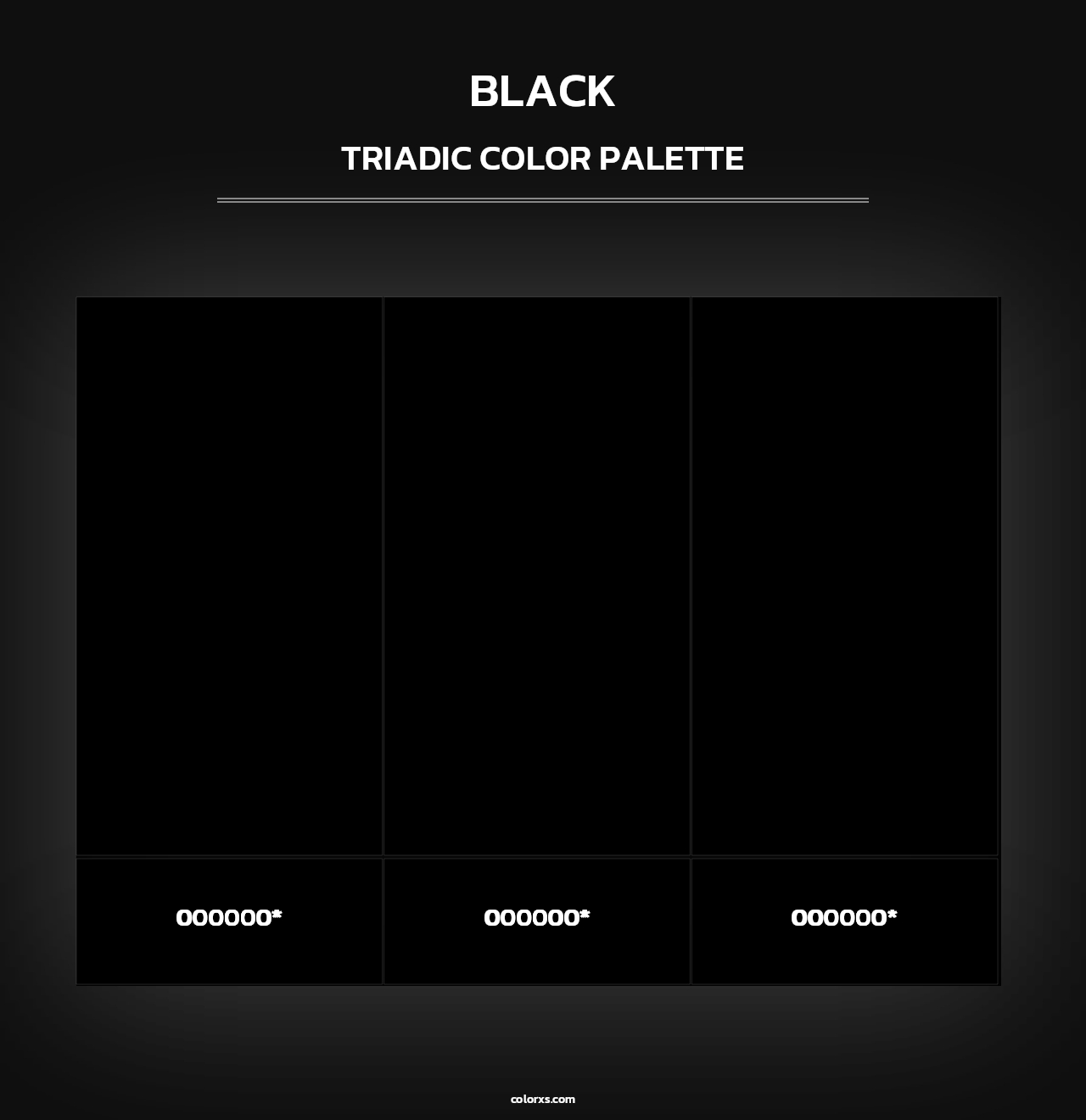Black - Triadic Color Palette