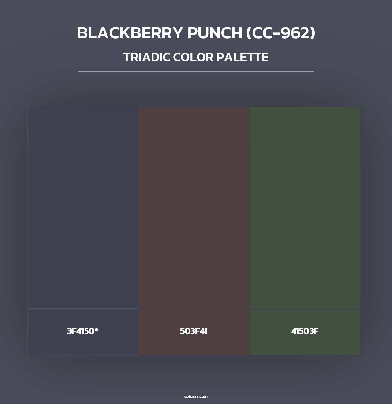 Blackberry Punch (CC-962) - Triadic Color Palette