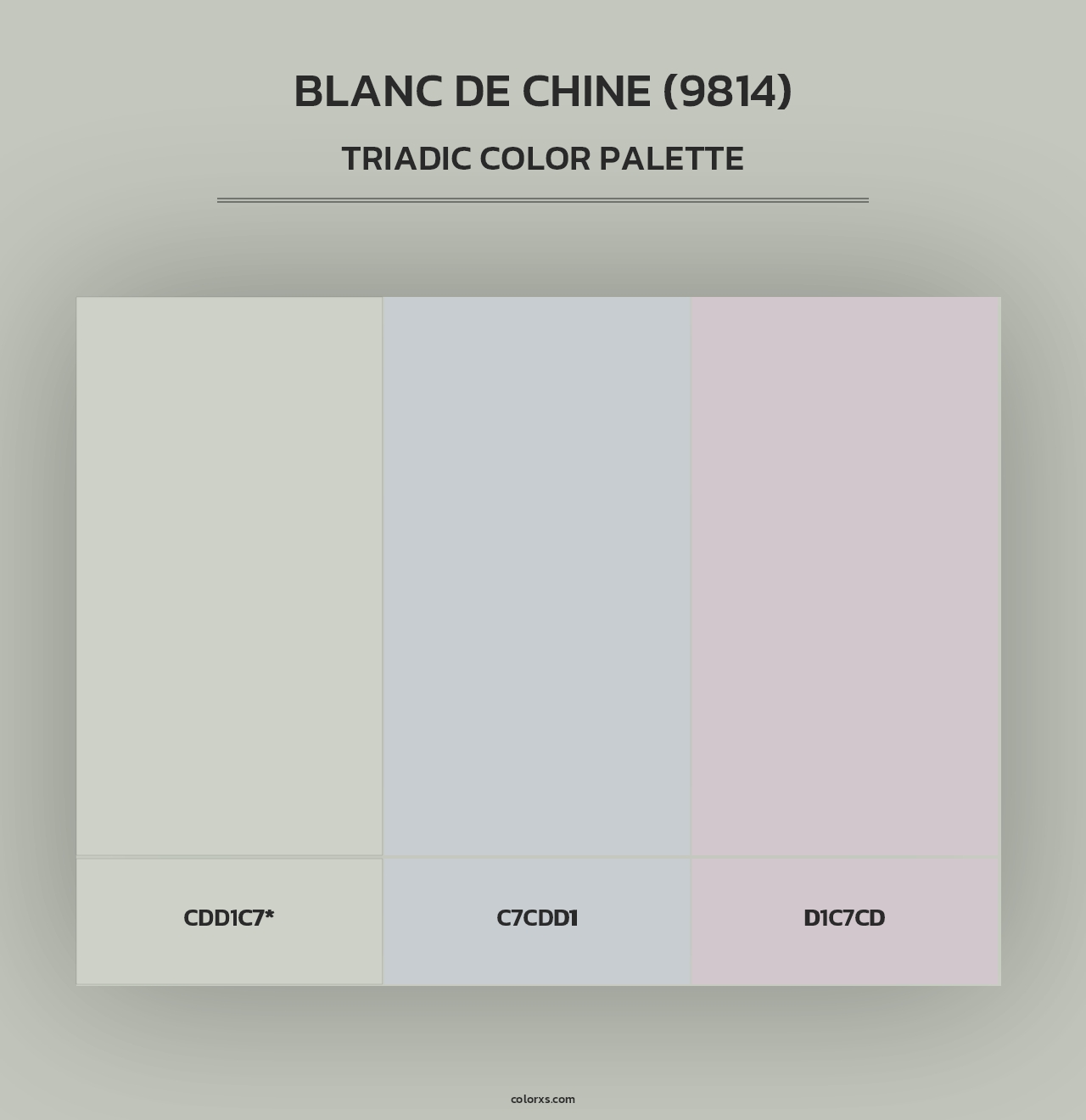 Blanc De Chine (9814) - Triadic Color Palette
