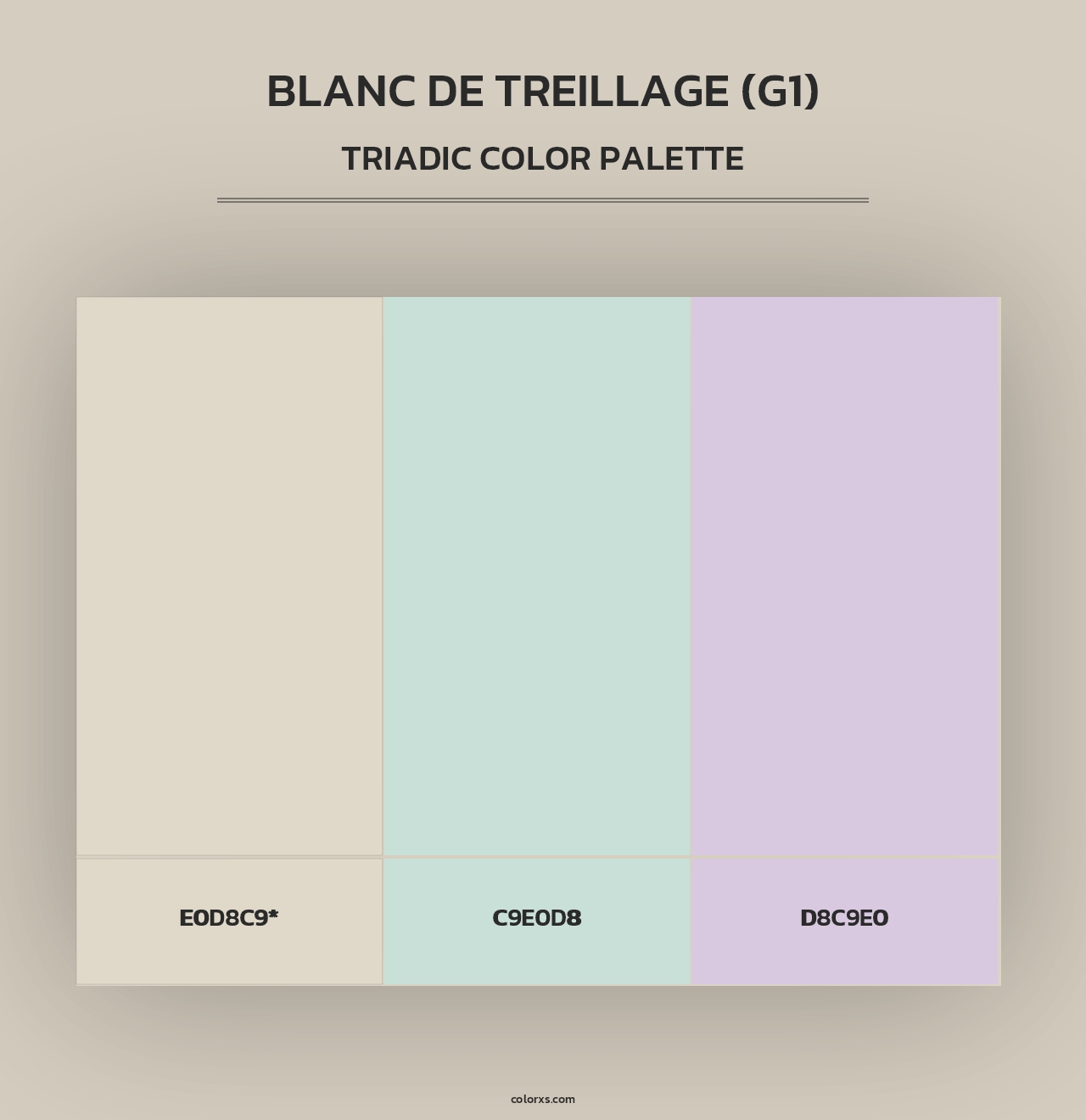 Blanc De Treillage (G1) - Triadic Color Palette