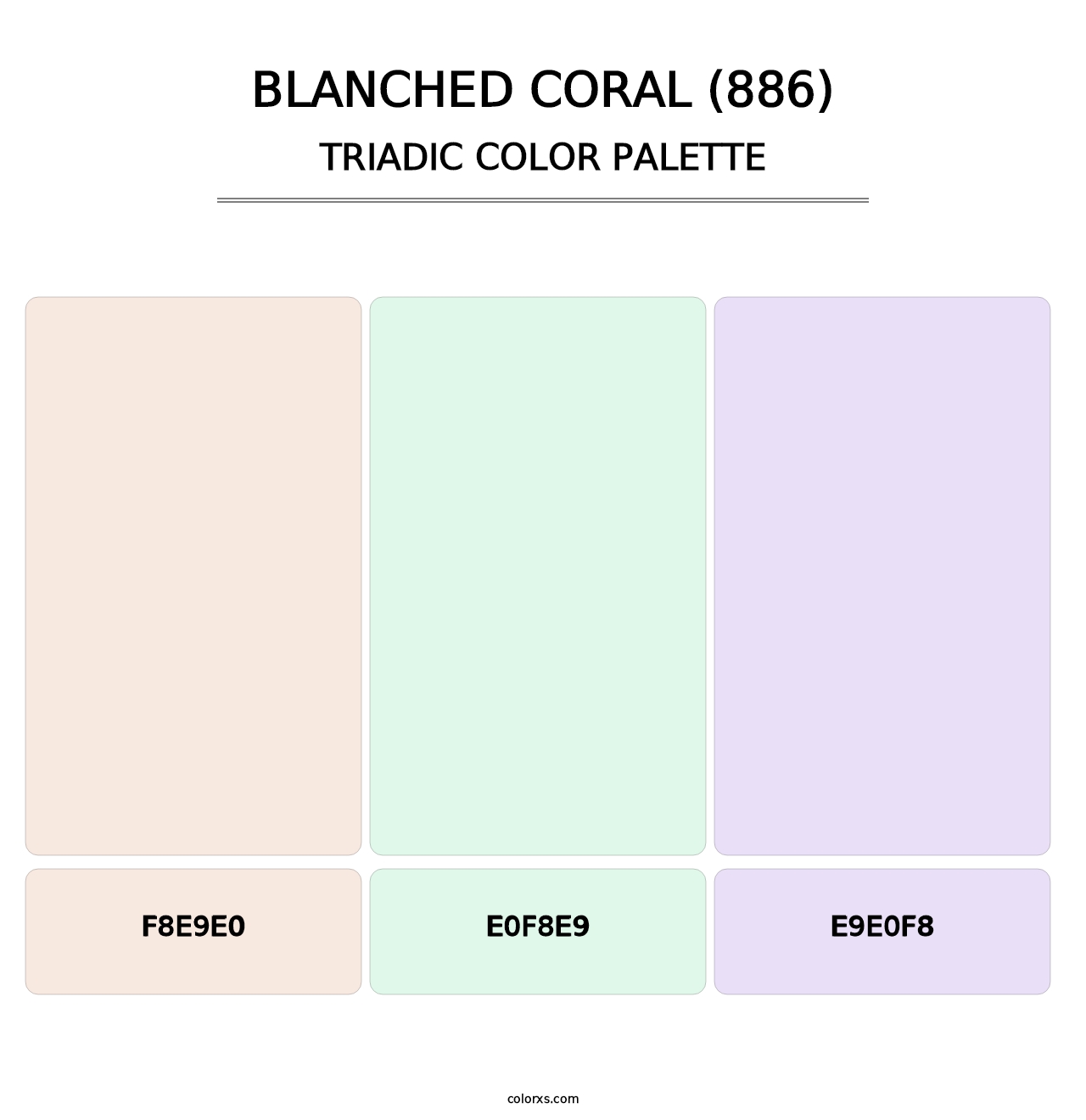 Blanched Coral (886) - Triadic Color Palette