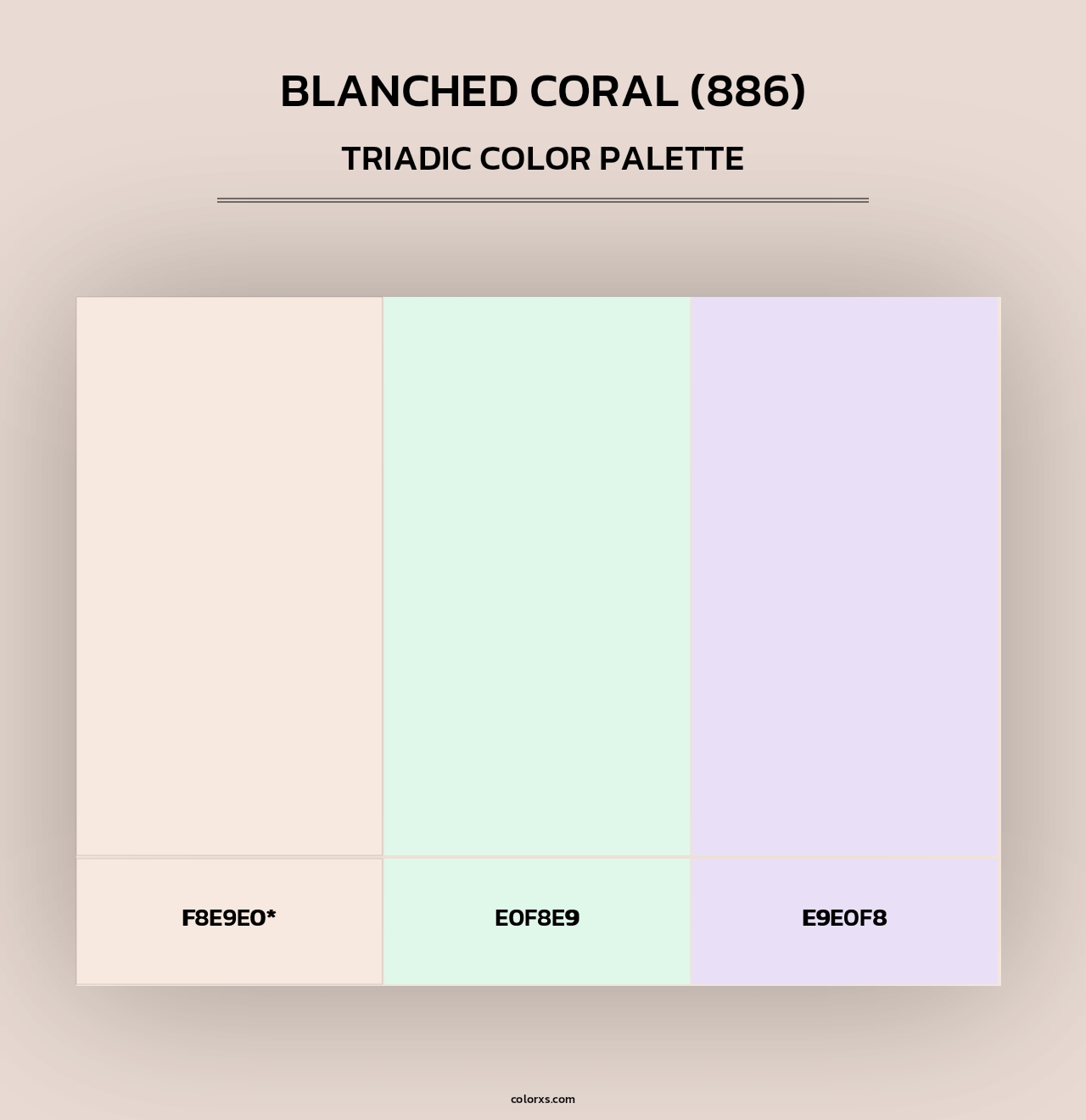 Blanched Coral (886) - Triadic Color Palette