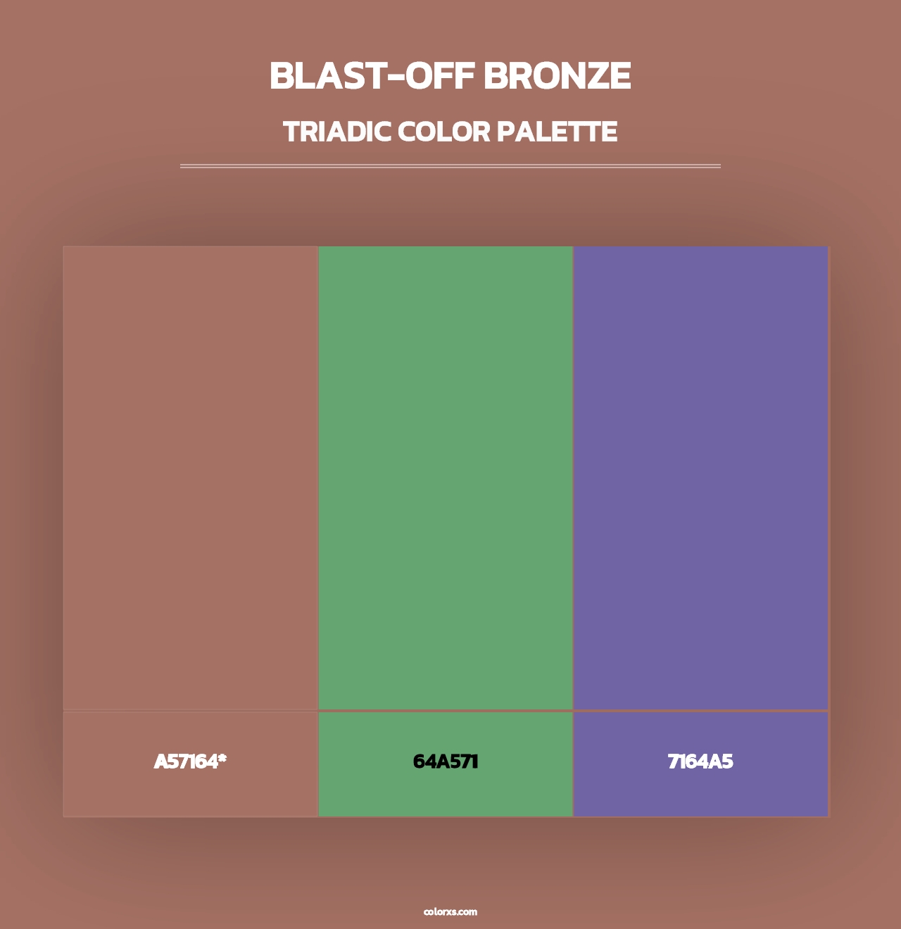Blast-Off Bronze - Triadic Color Palette
