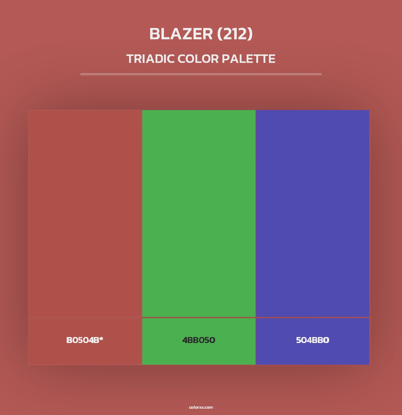 Blazer (212) - Triadic Color Palette