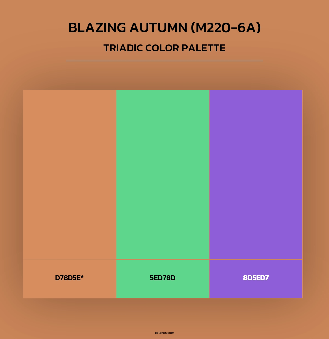 Blazing Autumn (M220-6A) - Triadic Color Palette