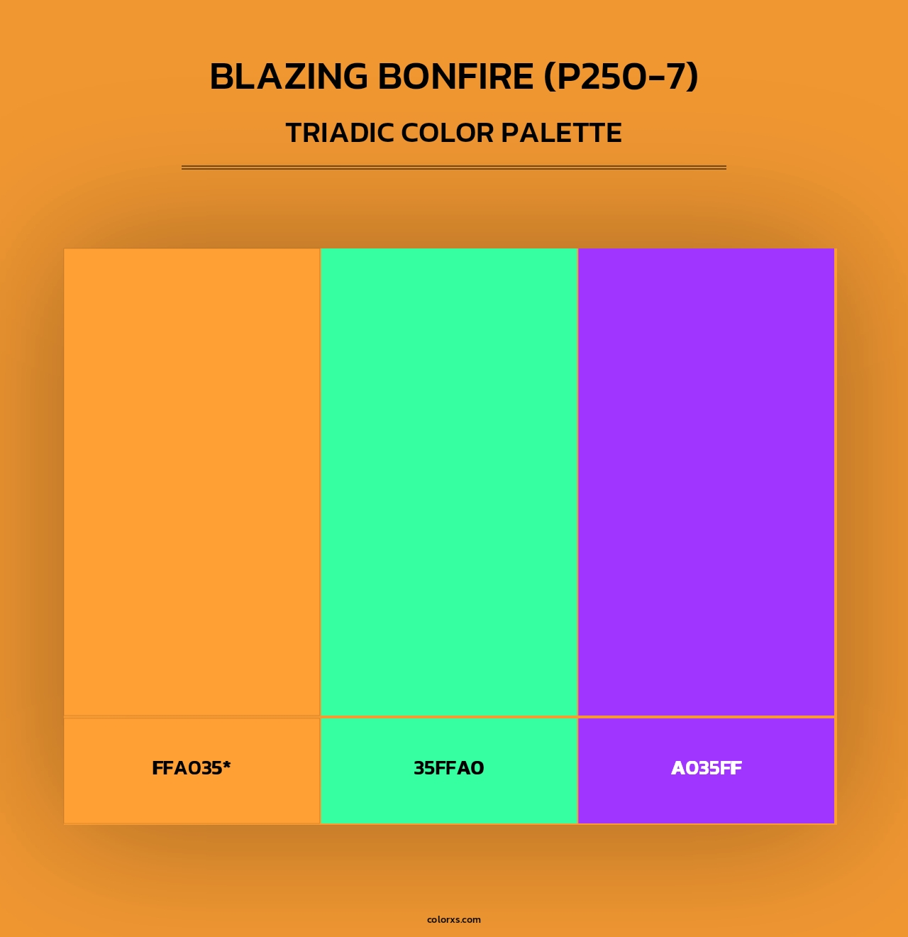 Blazing Bonfire (P250-7) - Triadic Color Palette