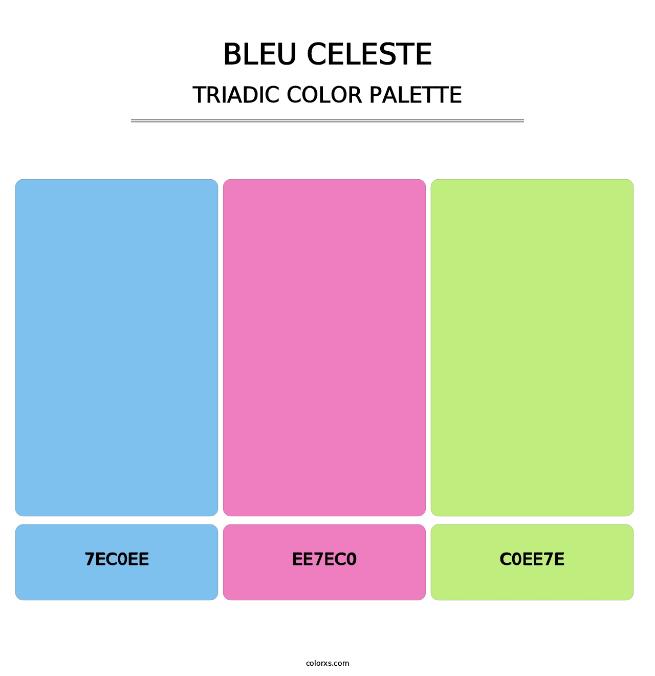 Bleu Celeste - Triadic Color Palette