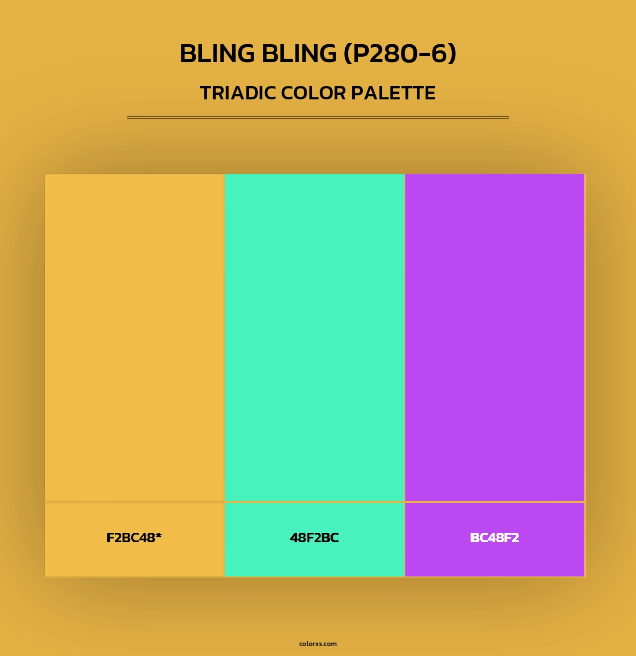 Bling Bling (P280-6) - Triadic Color Palette