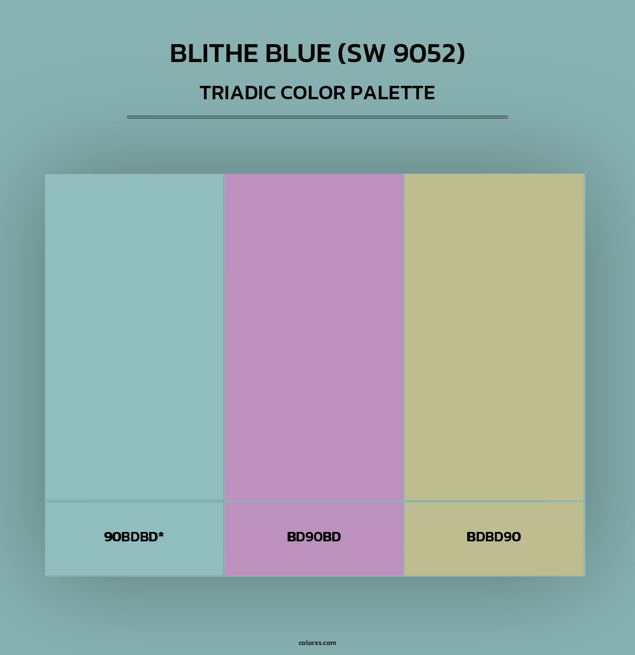 Blithe Blue (SW 9052) - Triadic Color Palette