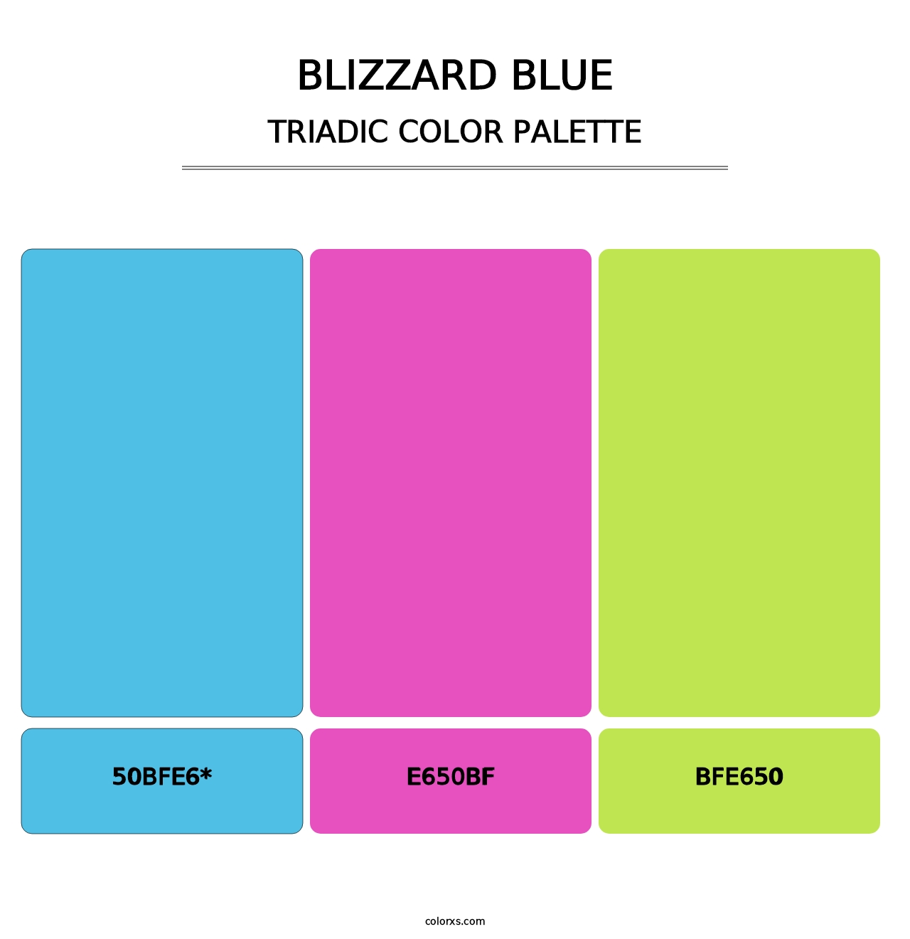 Blizzard Blue - Triadic Color Palette