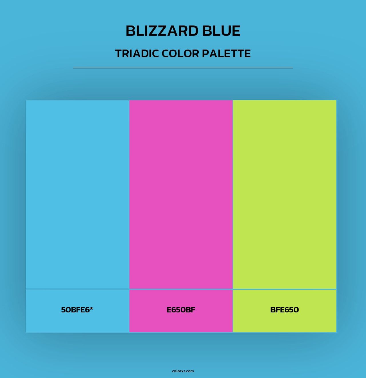 Blizzard Blue - Triadic Color Palette