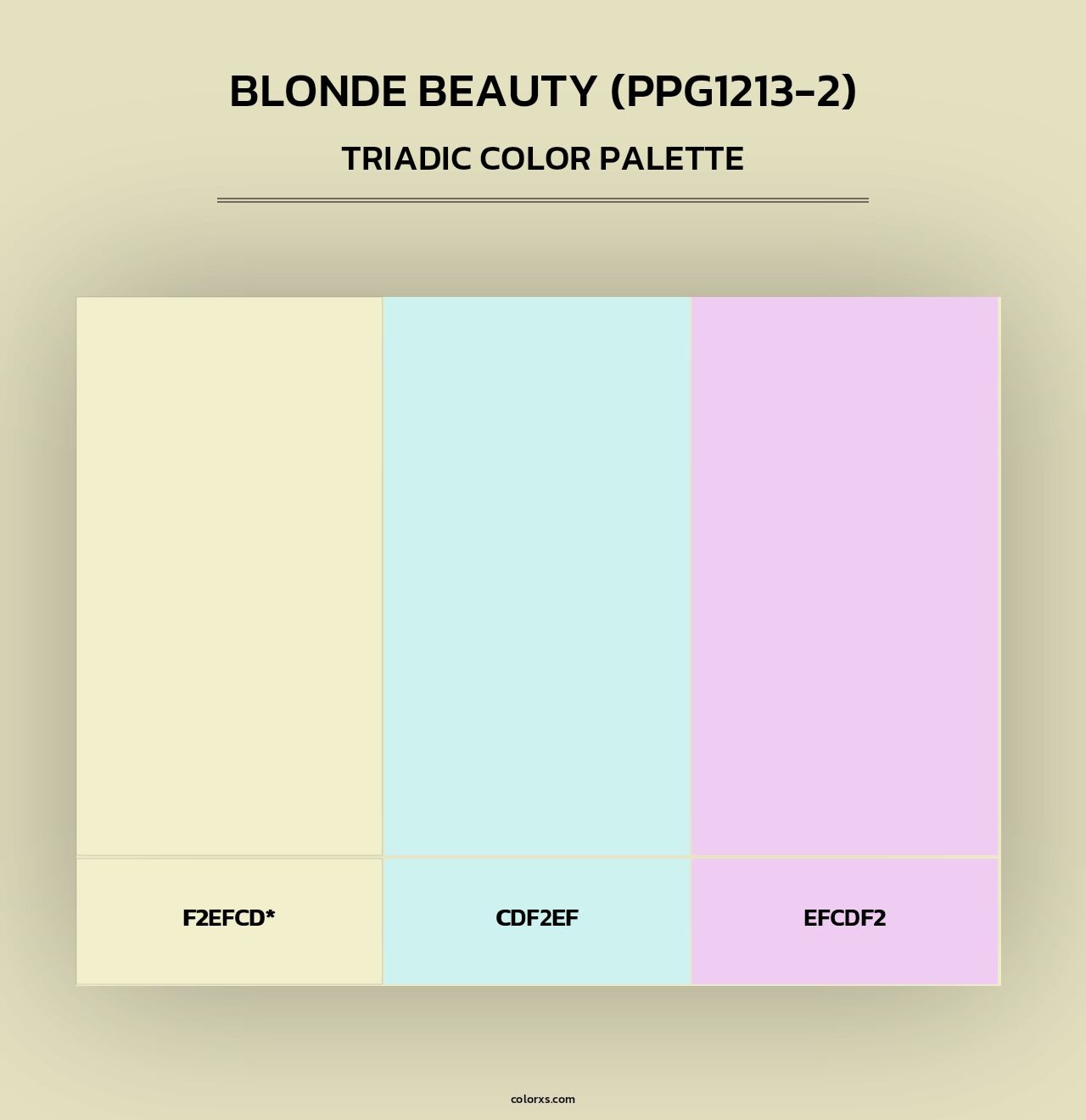 Blonde Beauty (PPG1213-2) - Triadic Color Palette