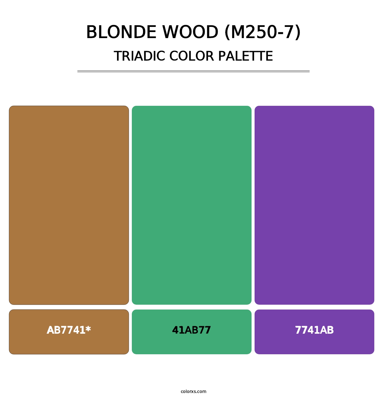 Blonde Wood (M250-7) - Triadic Color Palette