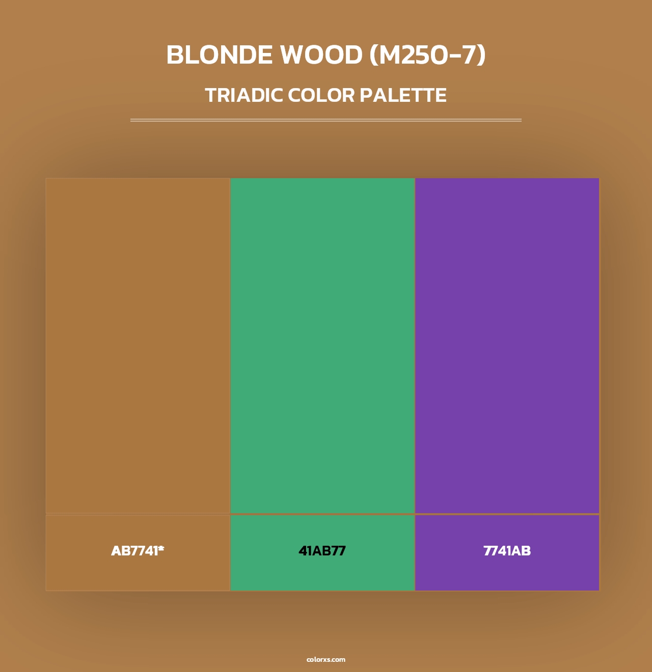 Blonde Wood (M250-7) - Triadic Color Palette