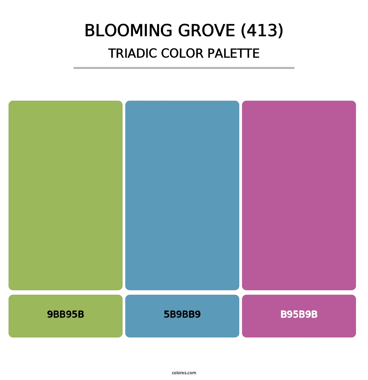 Blooming Grove (413) - Triadic Color Palette