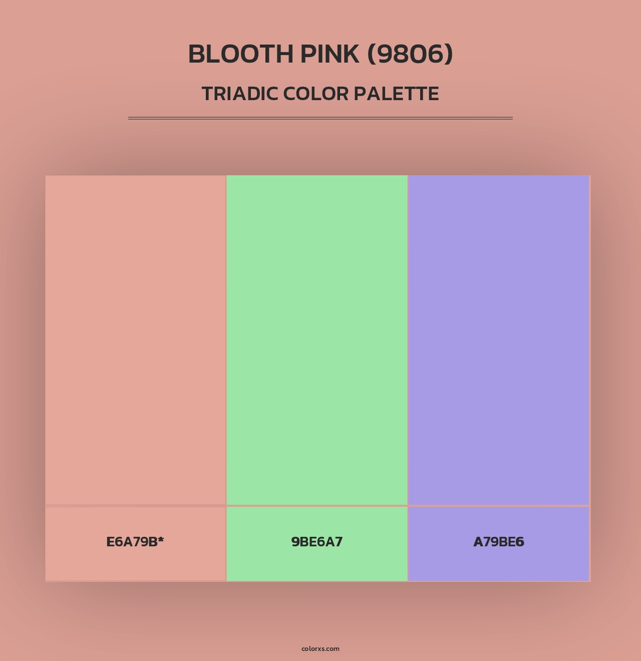 Blooth Pink (9806) - Triadic Color Palette