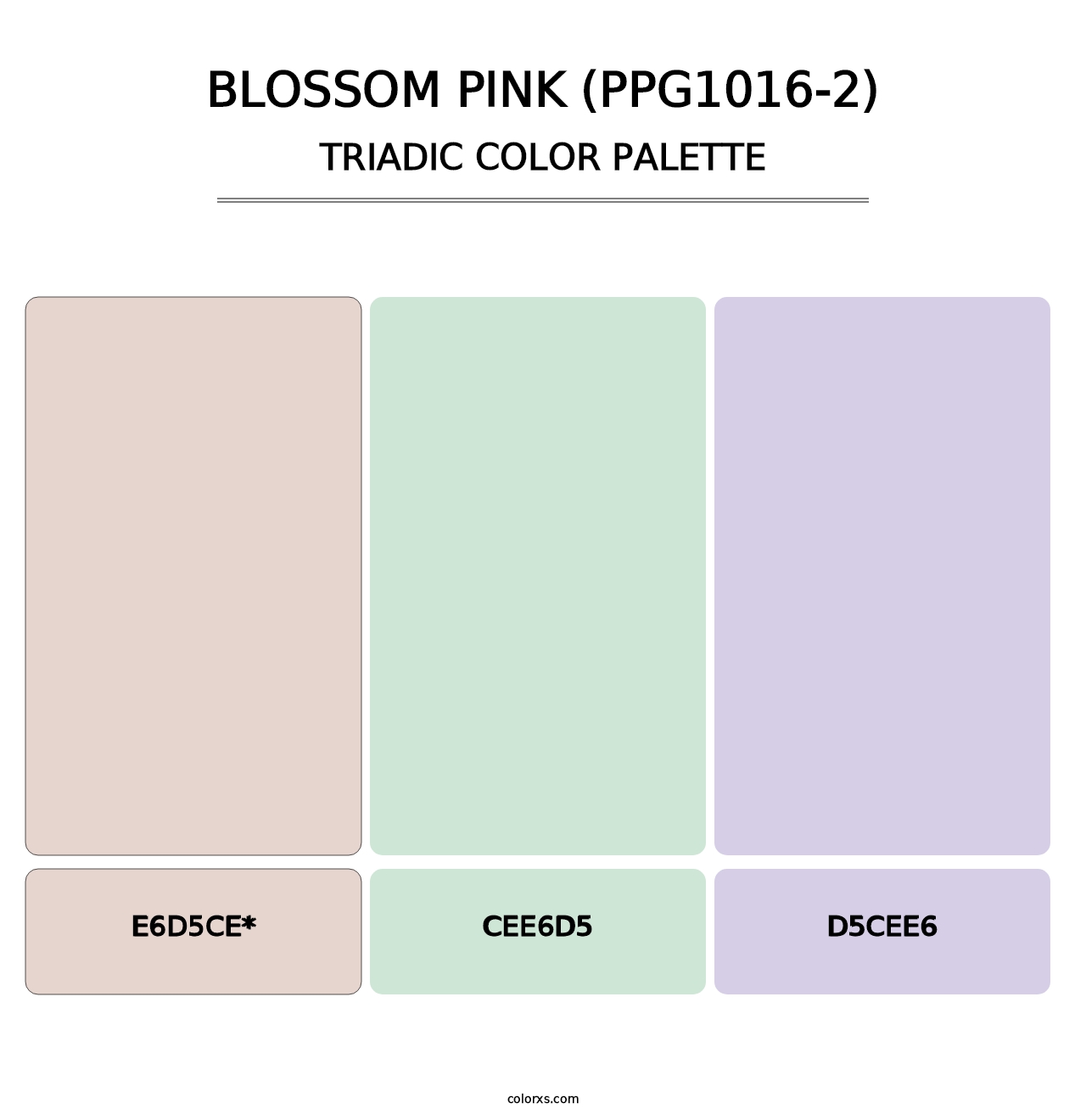 Blossom Pink (PPG1016-2) - Triadic Color Palette