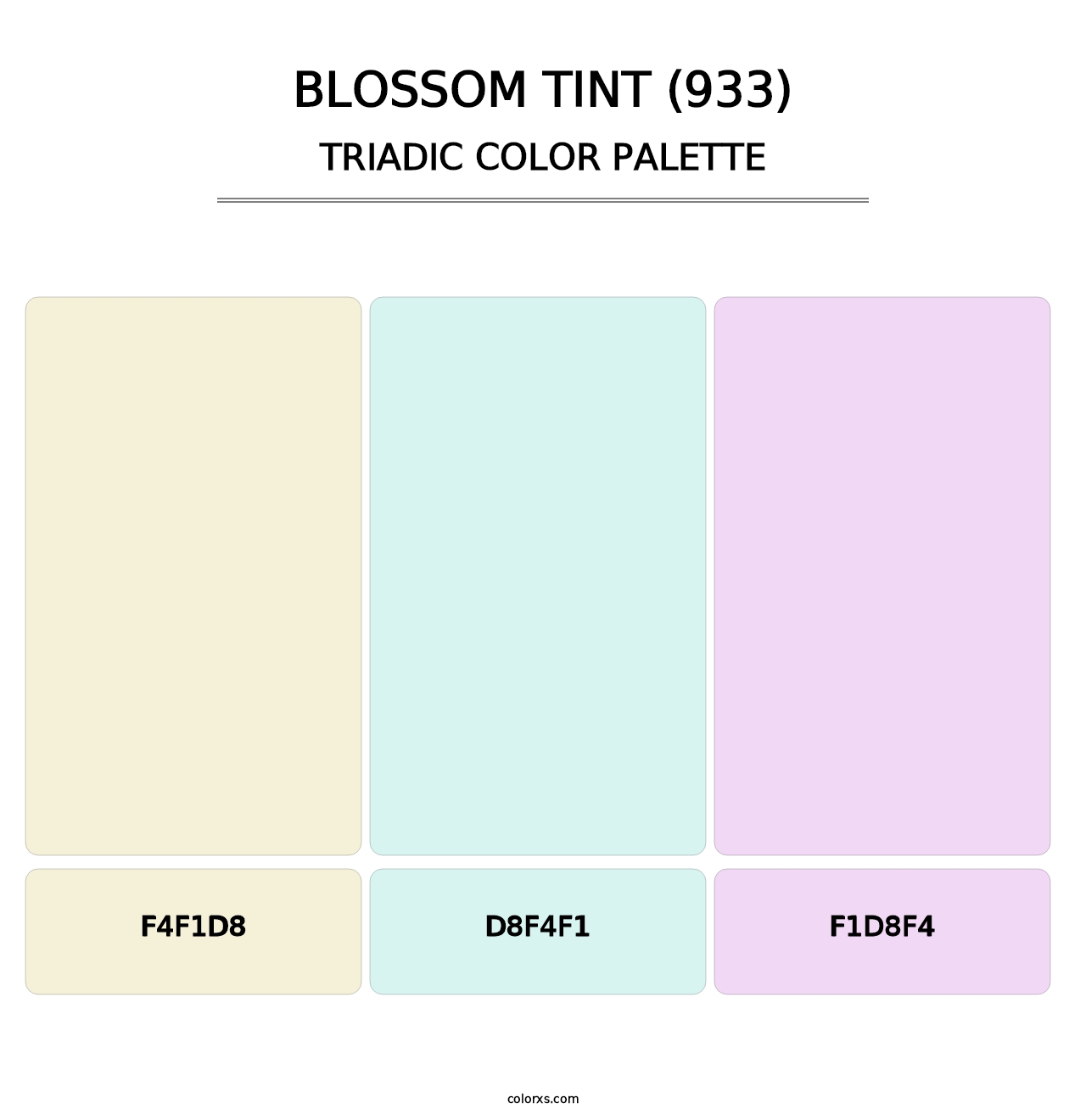 Blossom Tint (933) - Triadic Color Palette