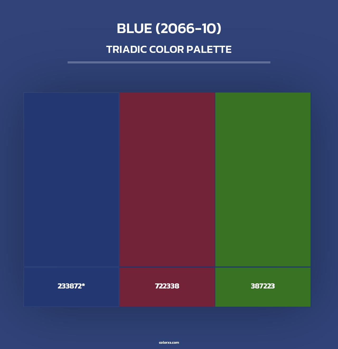 Blue (2066-10) - Triadic Color Palette