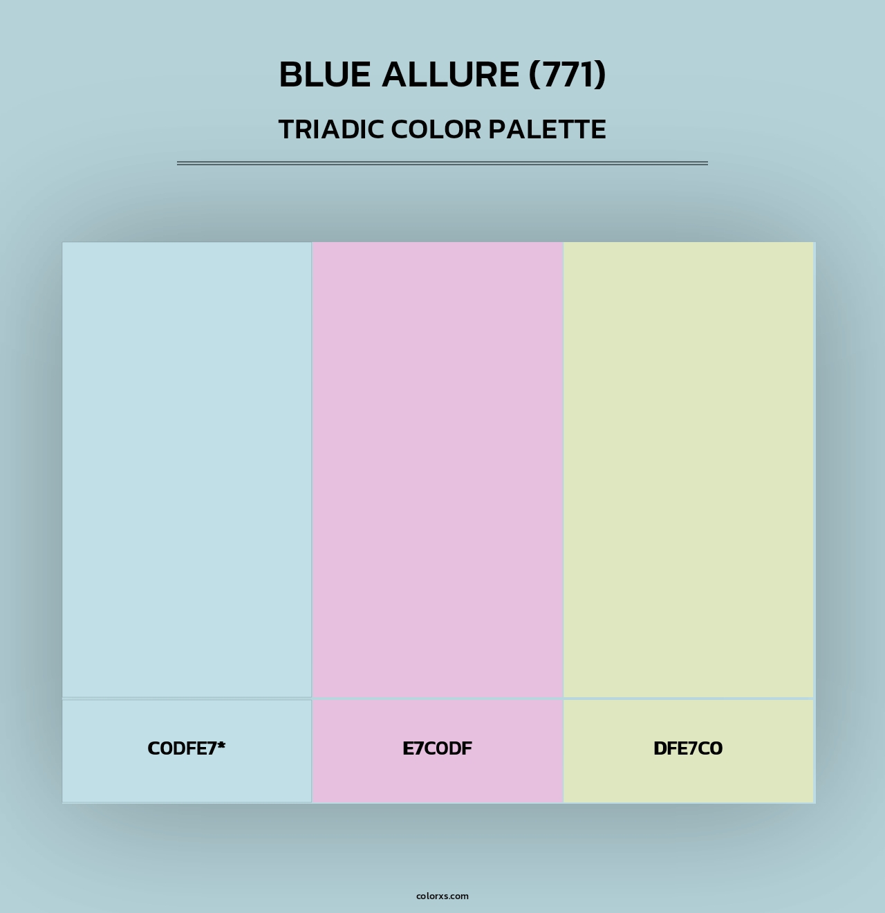 Blue Allure (771) - Triadic Color Palette