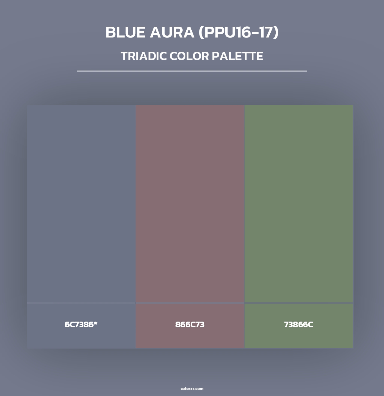 Blue Aura (PPU16-17) - Triadic Color Palette