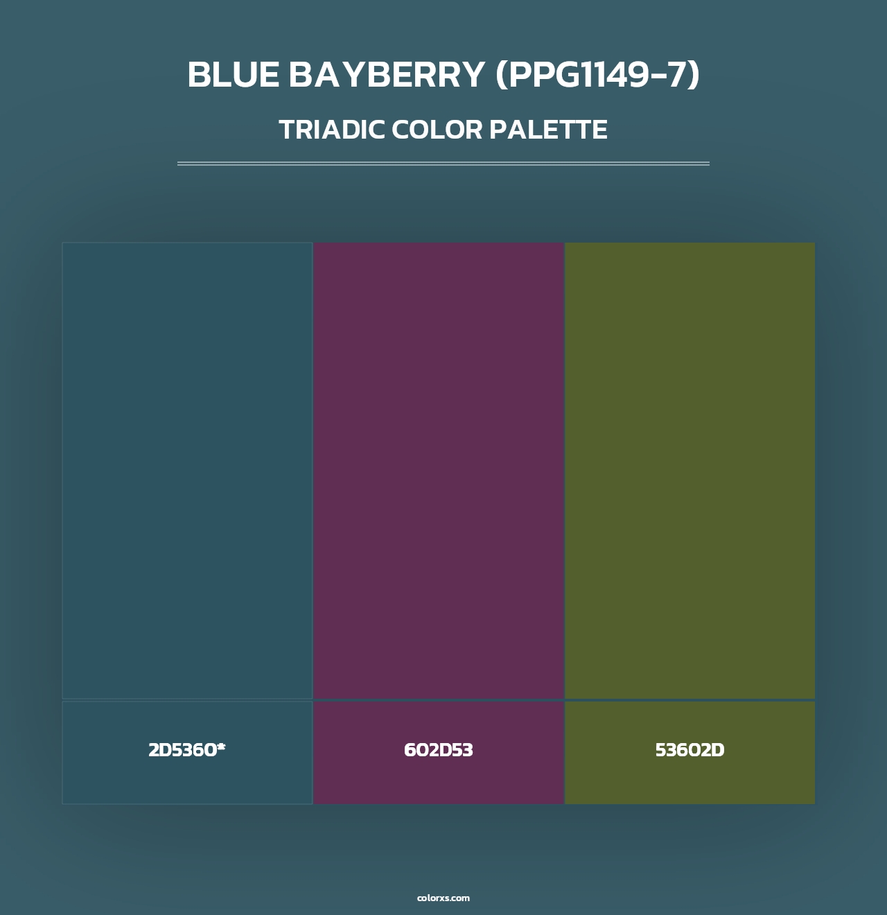 Blue Bayberry (PPG1149-7) - Triadic Color Palette