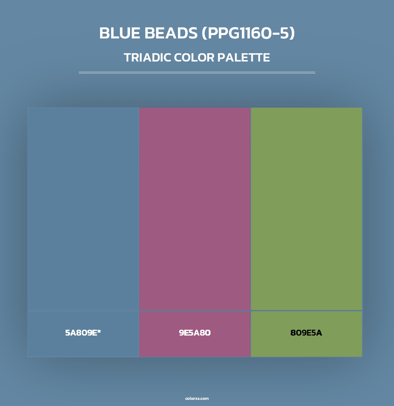 Blue Beads (PPG1160-5) - Triadic Color Palette
