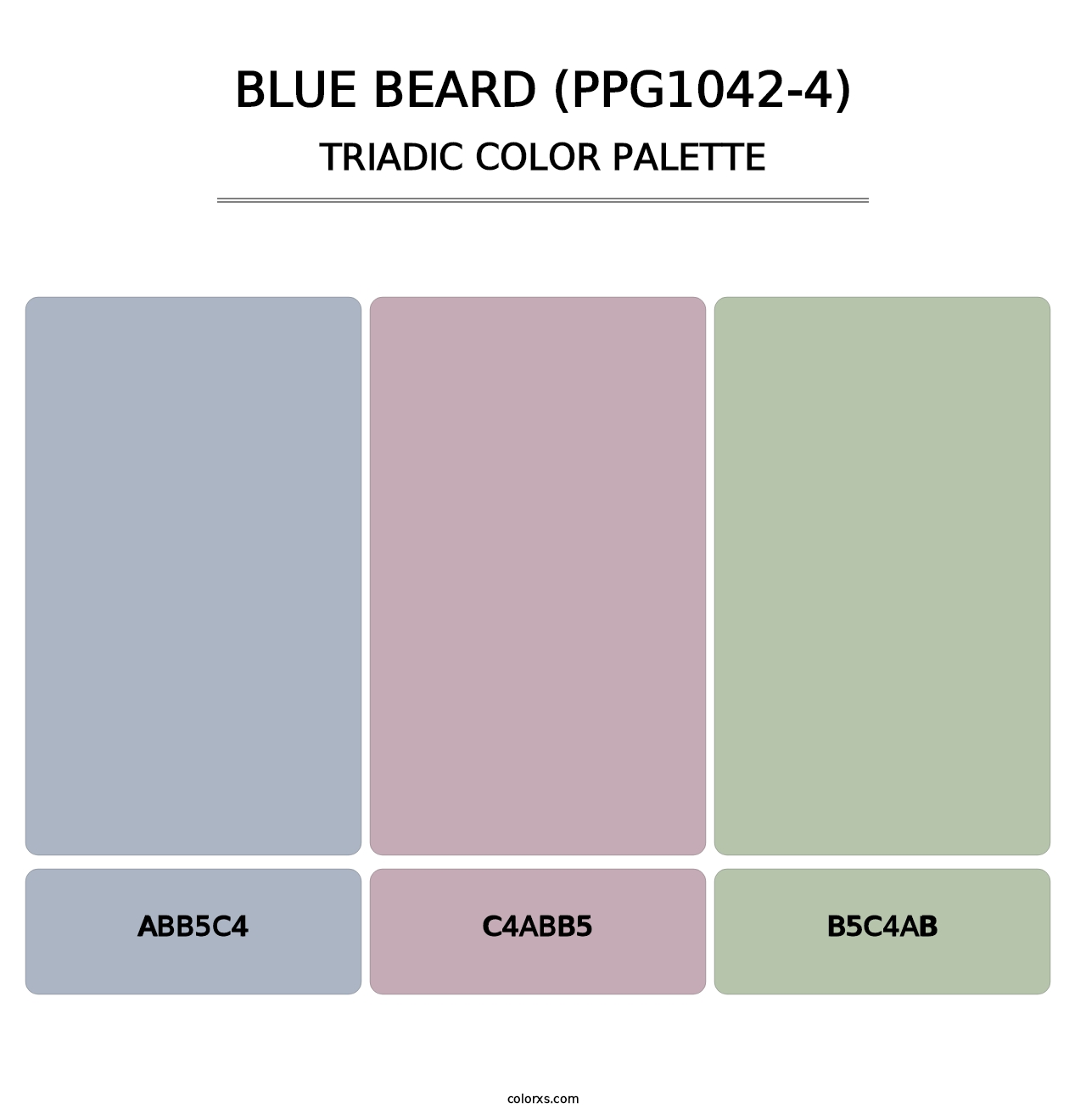 Blue Beard (PPG1042-4) - Triadic Color Palette