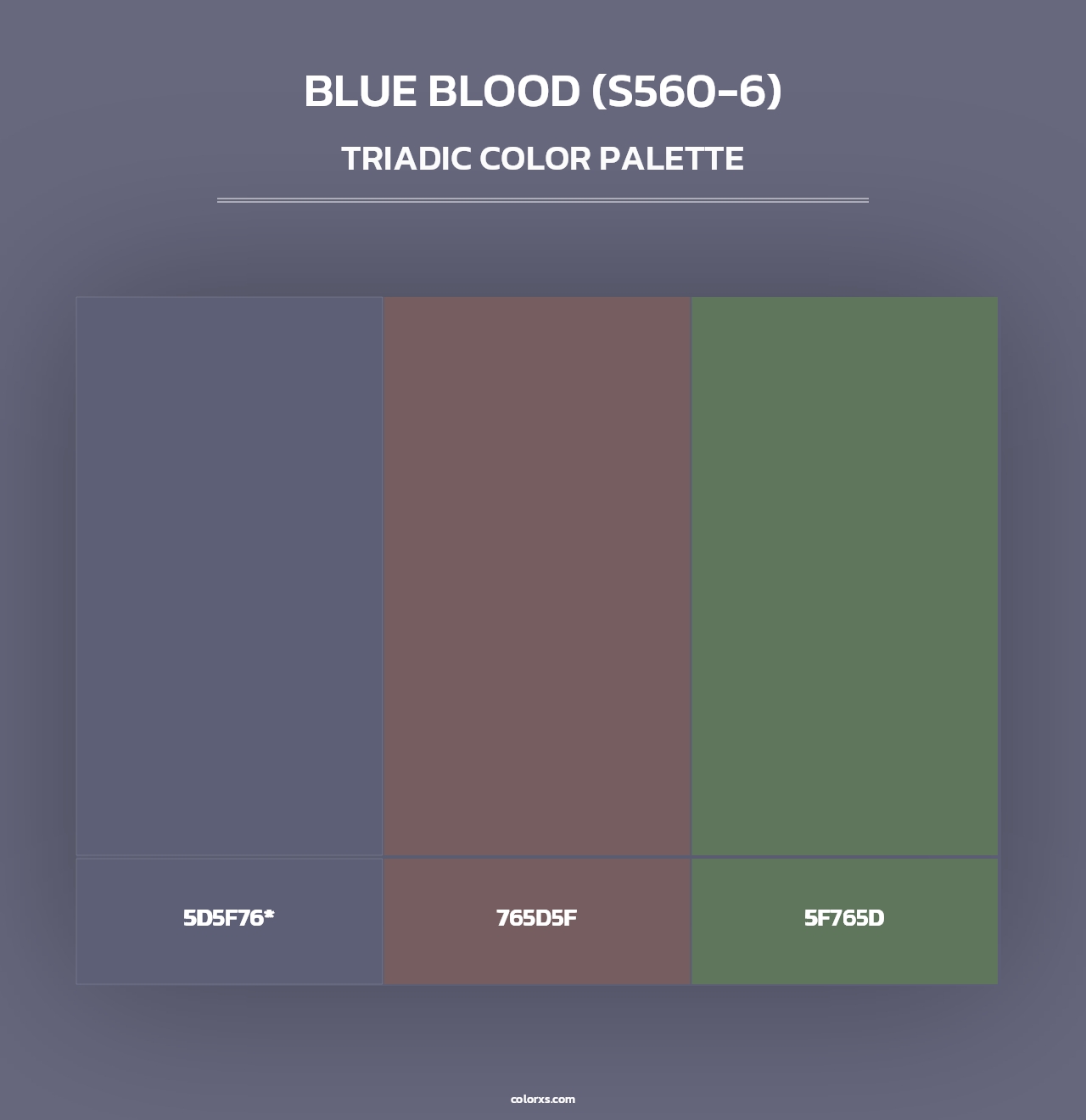 Blue Blood (S560-6) - Triadic Color Palette