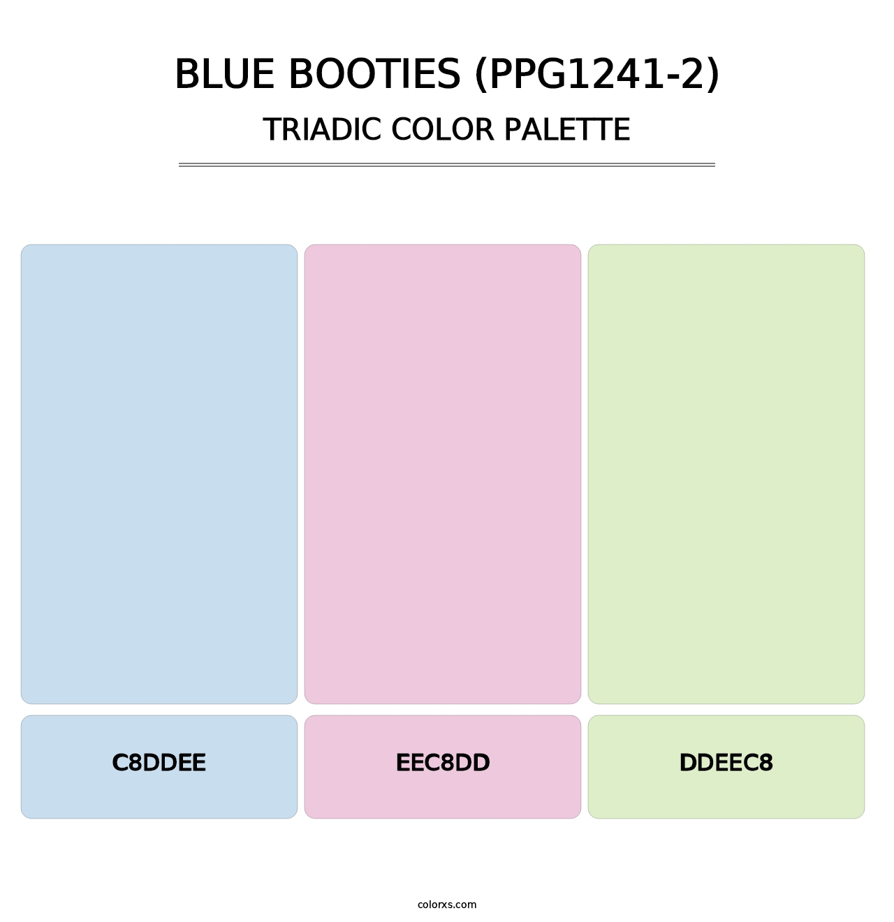 Blue Booties (PPG1241-2) - Triadic Color Palette