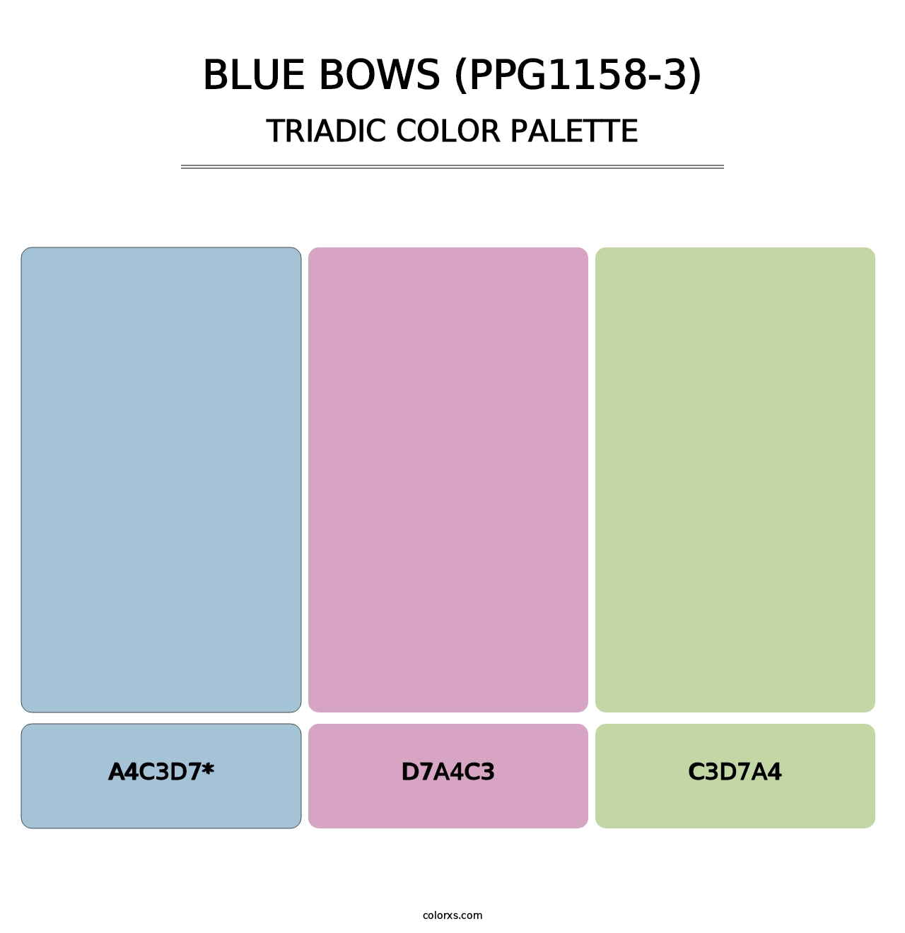 Blue Bows (PPG1158-3) - Triadic Color Palette