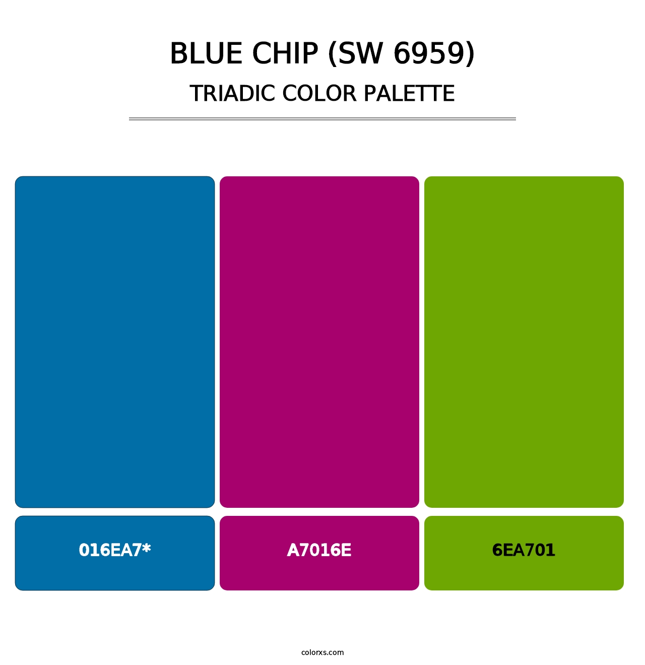 Blue Chip (SW 6959) - Triadic Color Palette