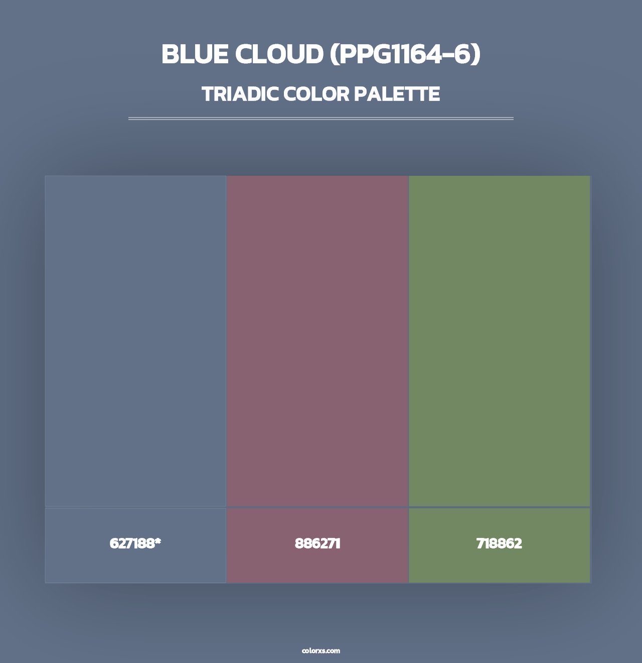 Blue Cloud (PPG1164-6) - Triadic Color Palette