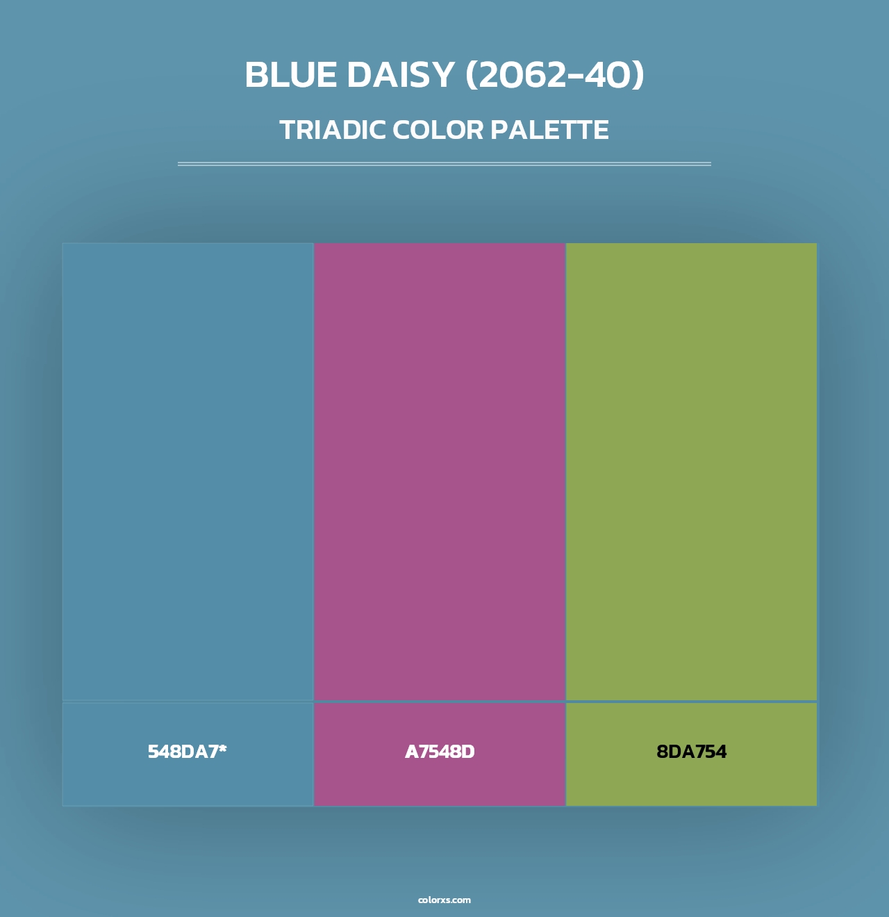 Blue Daisy (2062-40) - Triadic Color Palette