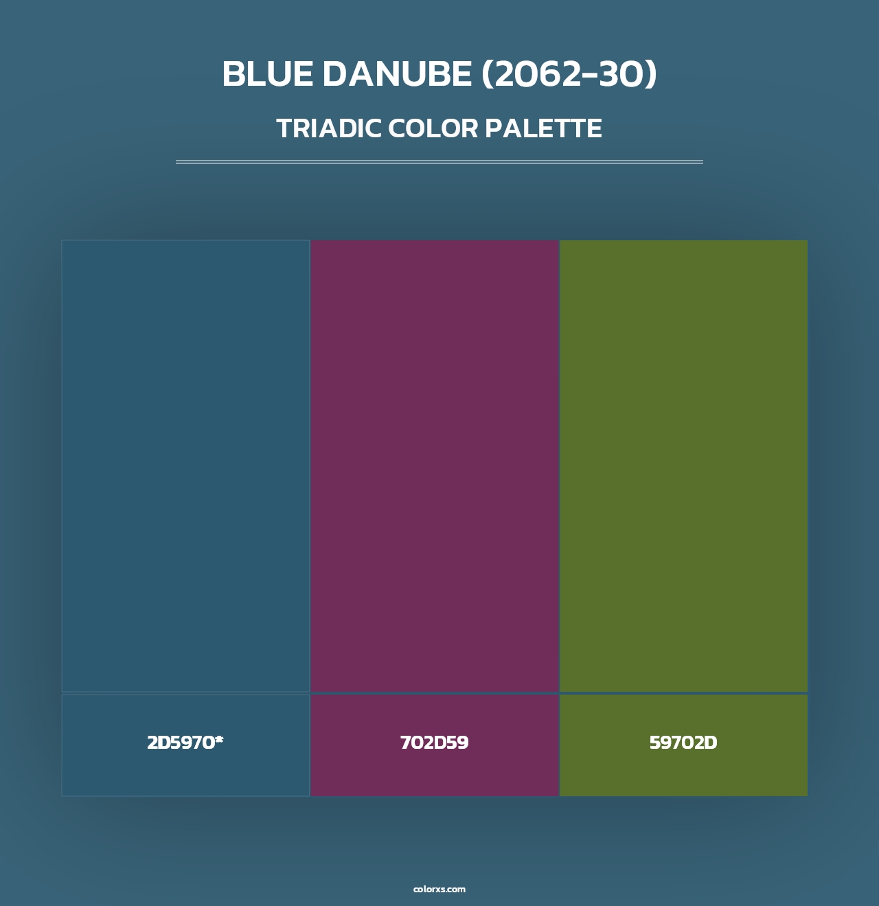 Blue Danube (2062-30) - Triadic Color Palette