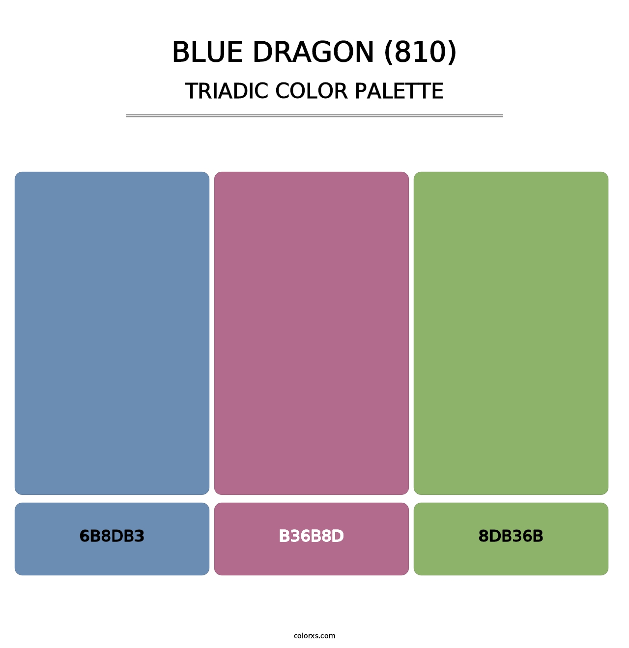 Blue Dragon (810) - Triadic Color Palette