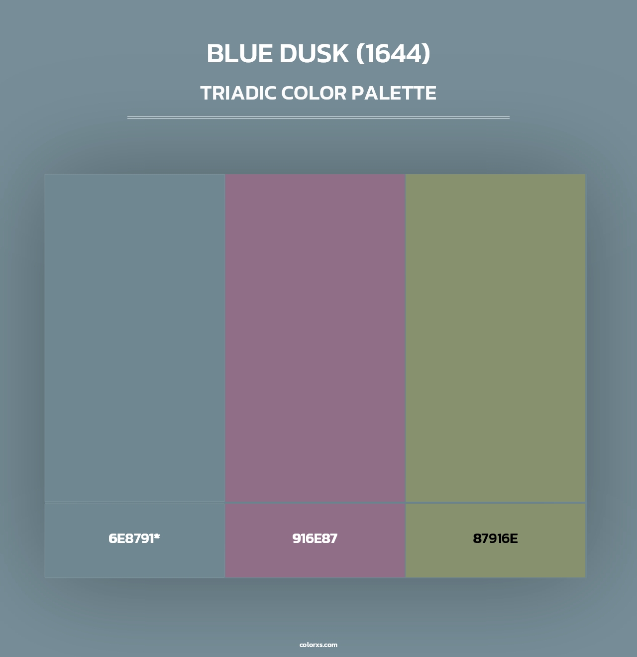 Blue Dusk (1644) - Triadic Color Palette