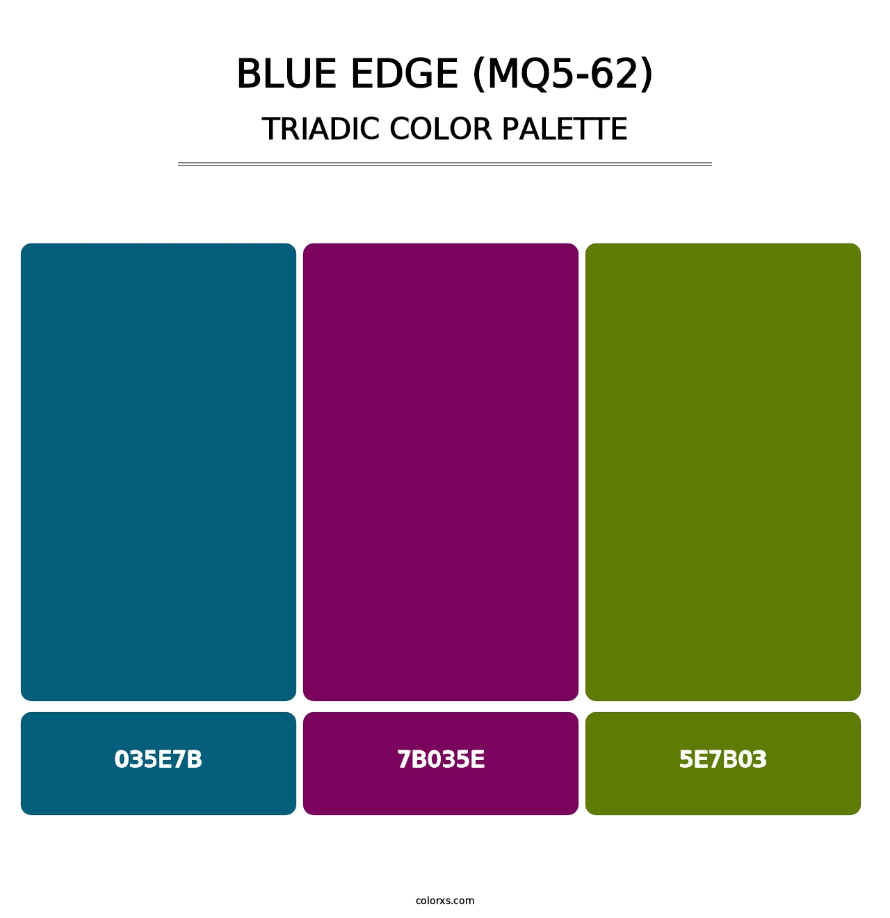 Blue Edge (MQ5-62) - Triadic Color Palette