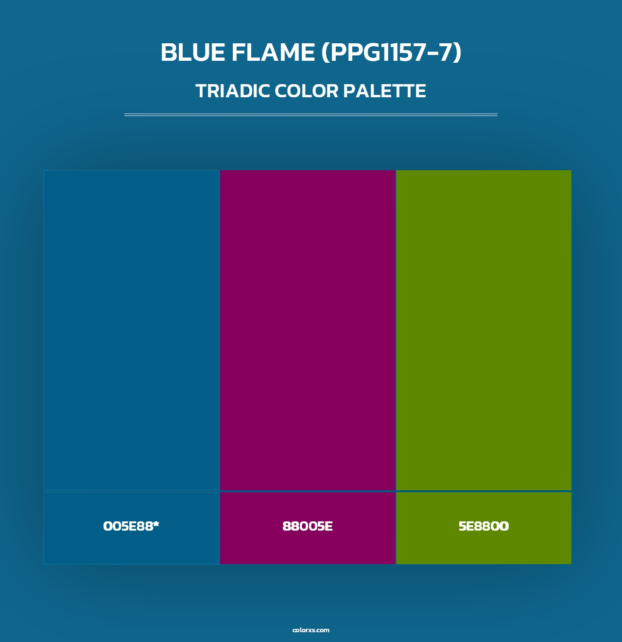 Blue Flame (PPG1157-7) - Triadic Color Palette